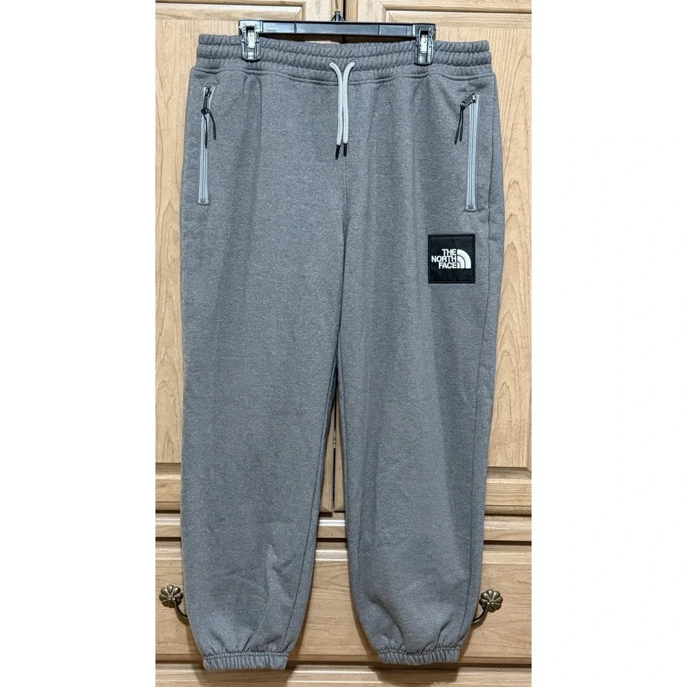 The North Face Men's Heavyweight Box Fleece Sweatpants Size Large Heather Gray
